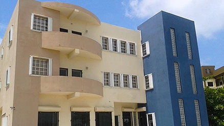 Various residential and commercial buildings